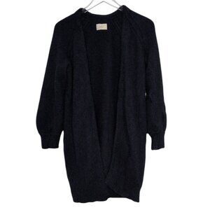 ba&sh Size 1 Lady Cardigan Womens Size 6 Marine Blue Wool Alpaca Blend Oversized